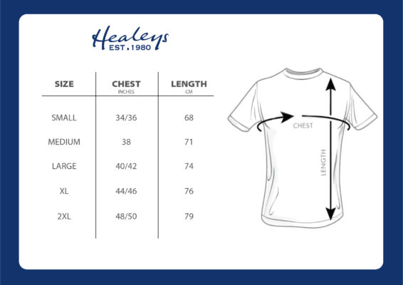 Rattler T-shirt Size Chart