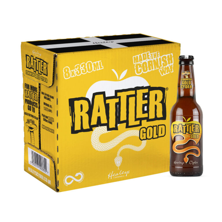 Rattler Gold Cider 8 x 330ml Pack Healeys Cyder