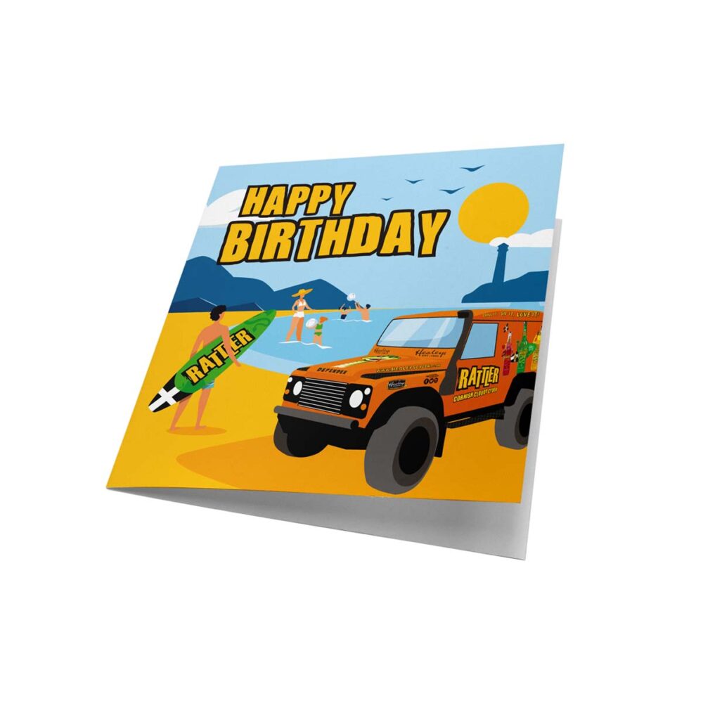 Rattler Landrover Birthday Card
